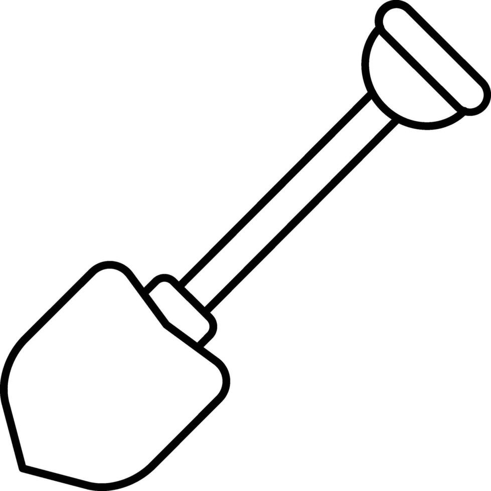 shovel illustration, icon or symbol vector