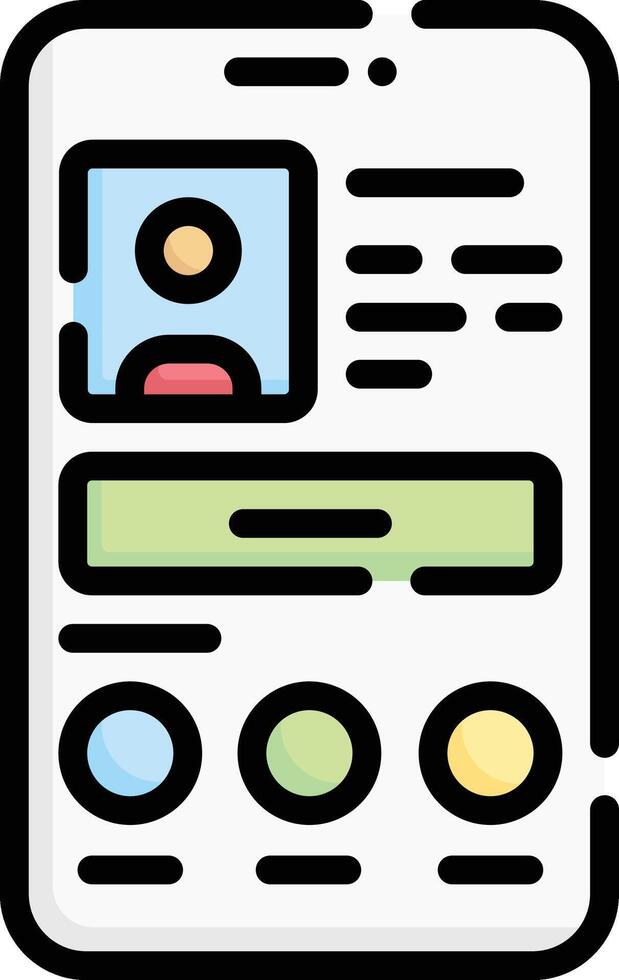 profile illustration, icon or symbol vector
