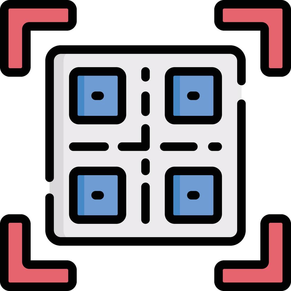 qr code illustration, icon or symbol vector