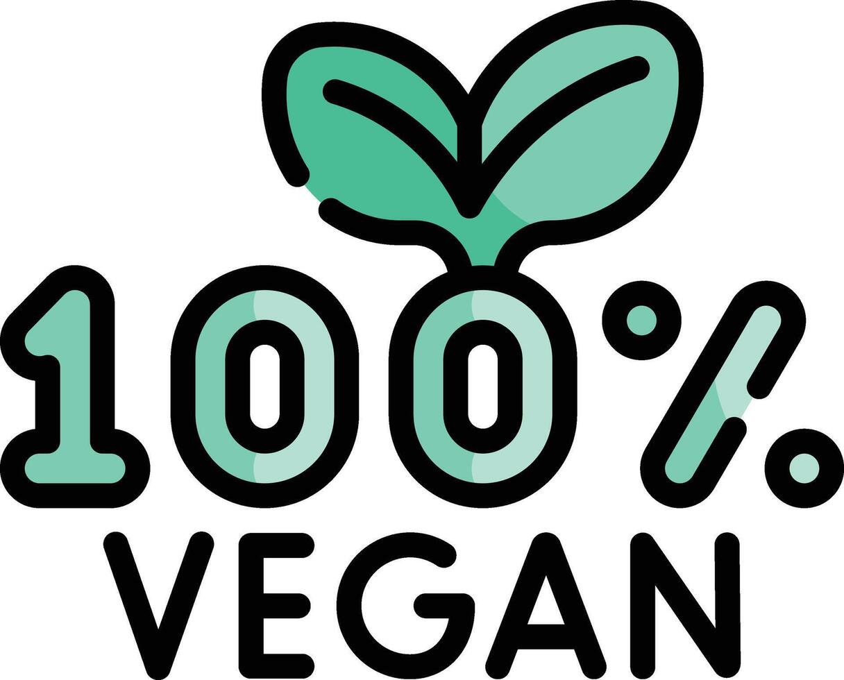 vegan illustration, icon or symbol vector
