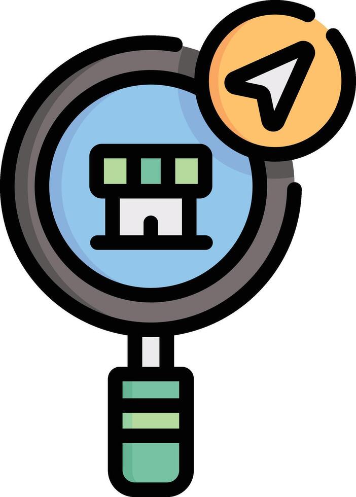 grocery store illustration, icon or symbol vector