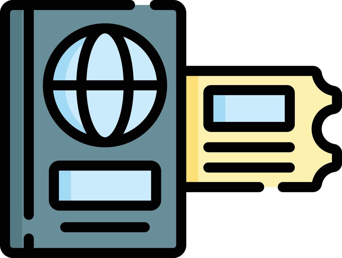 passport illustration, icon or symbol.eps vector
