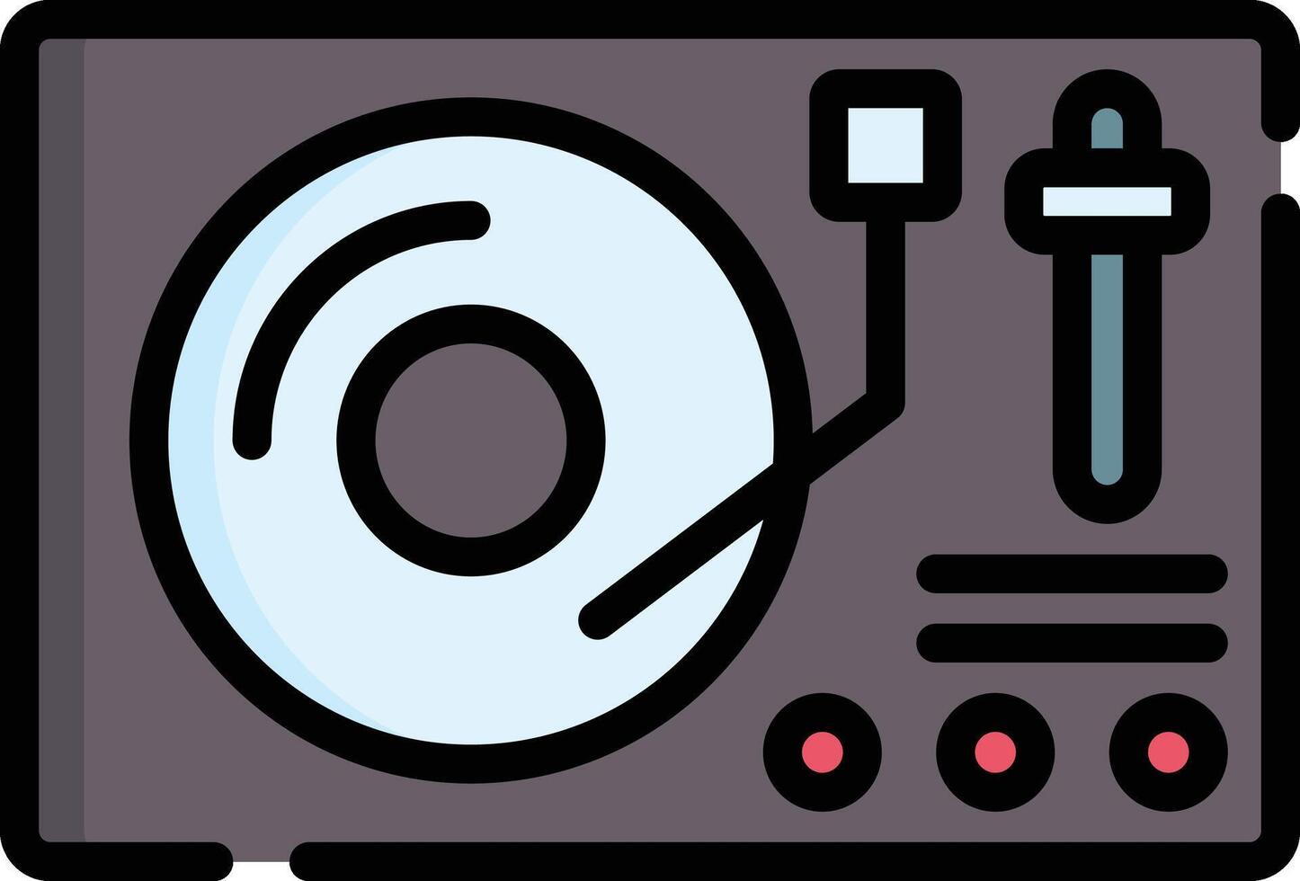 turntable illustration, icon or symbol vector