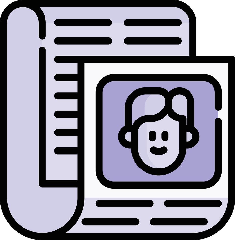 newspaper illustration, icon or symbol vector