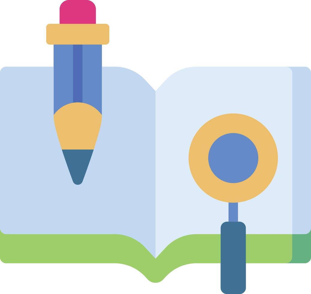 research illustration, icon or symbol vector