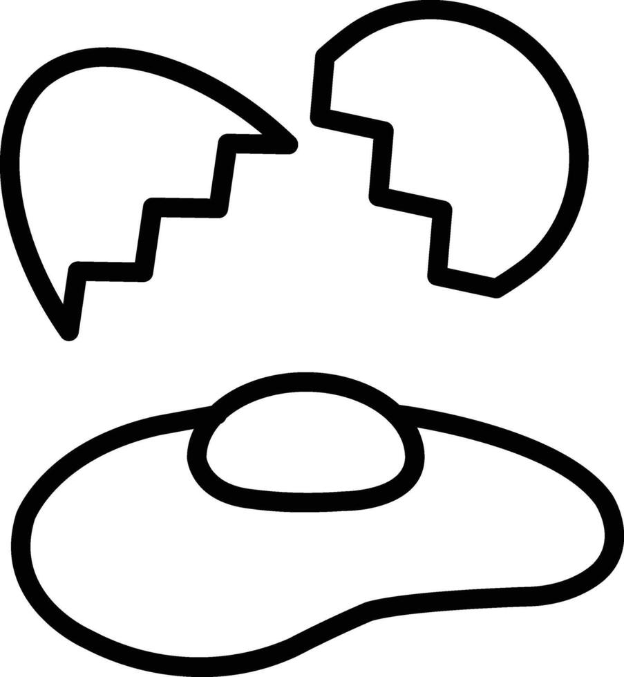 fried egg illustration, icon or symbol vector