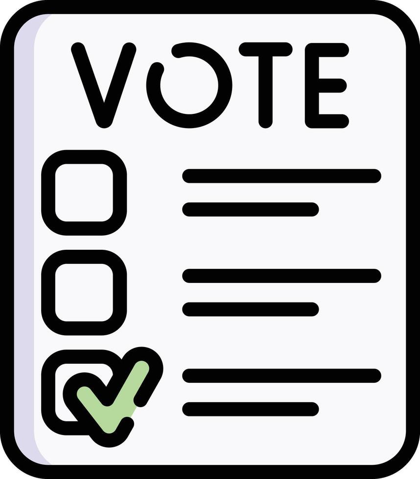 ballot illustration, icon or symbol vector