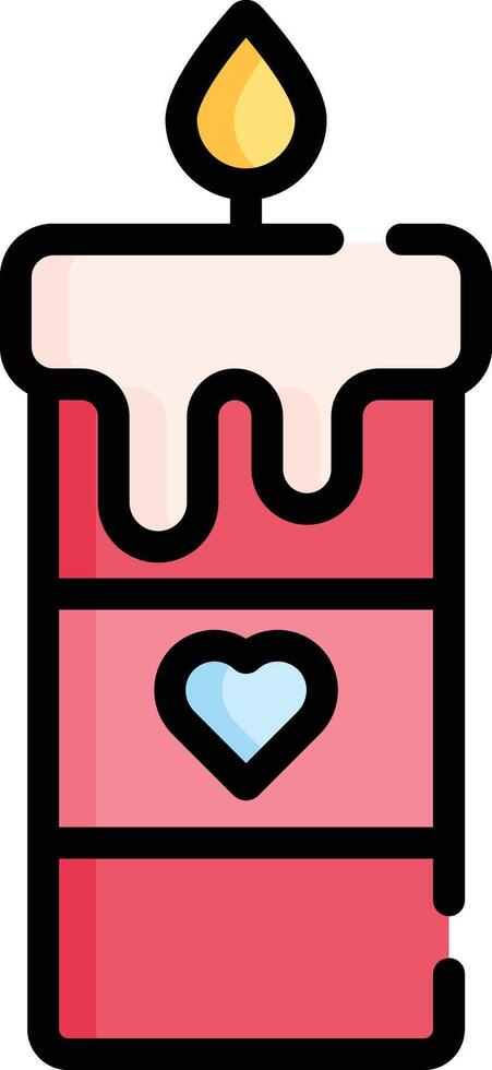 candle illustration, icon or symbol vector
