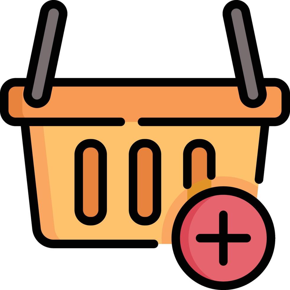 add to basket illustration, icon or symbol vector