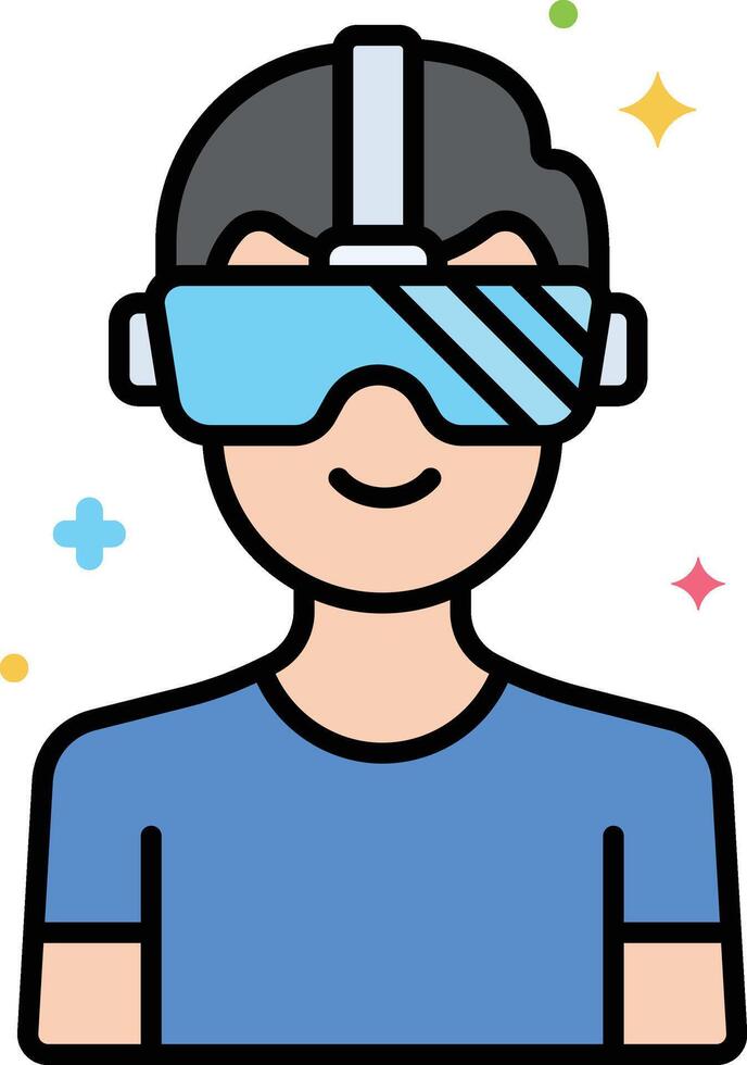 virtual reality illustration, icon or symbol vector