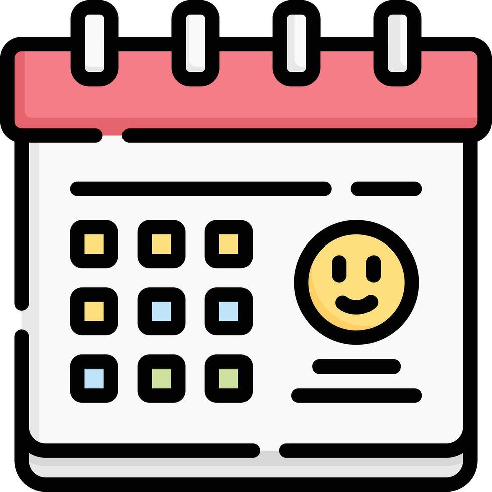 calendar illustration, icon or symbol vector