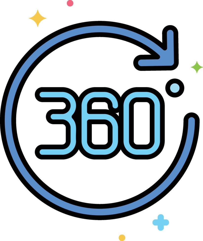 virtual tour illustration, icon or symbol vector