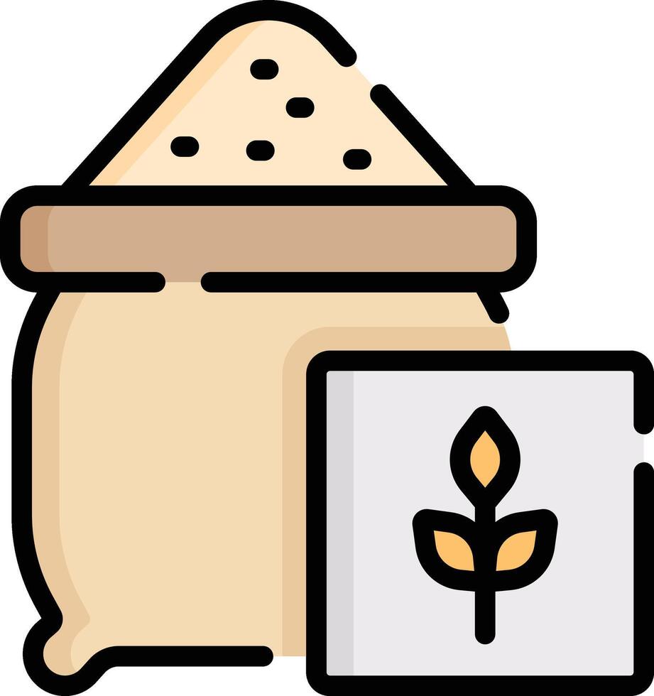wheat flour illustration, icon or symbol vector