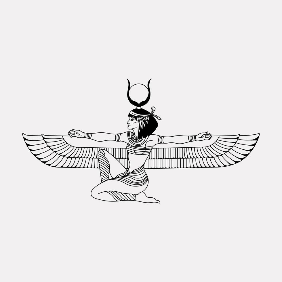 Egyptian queen cleopatra artwork illustration vector