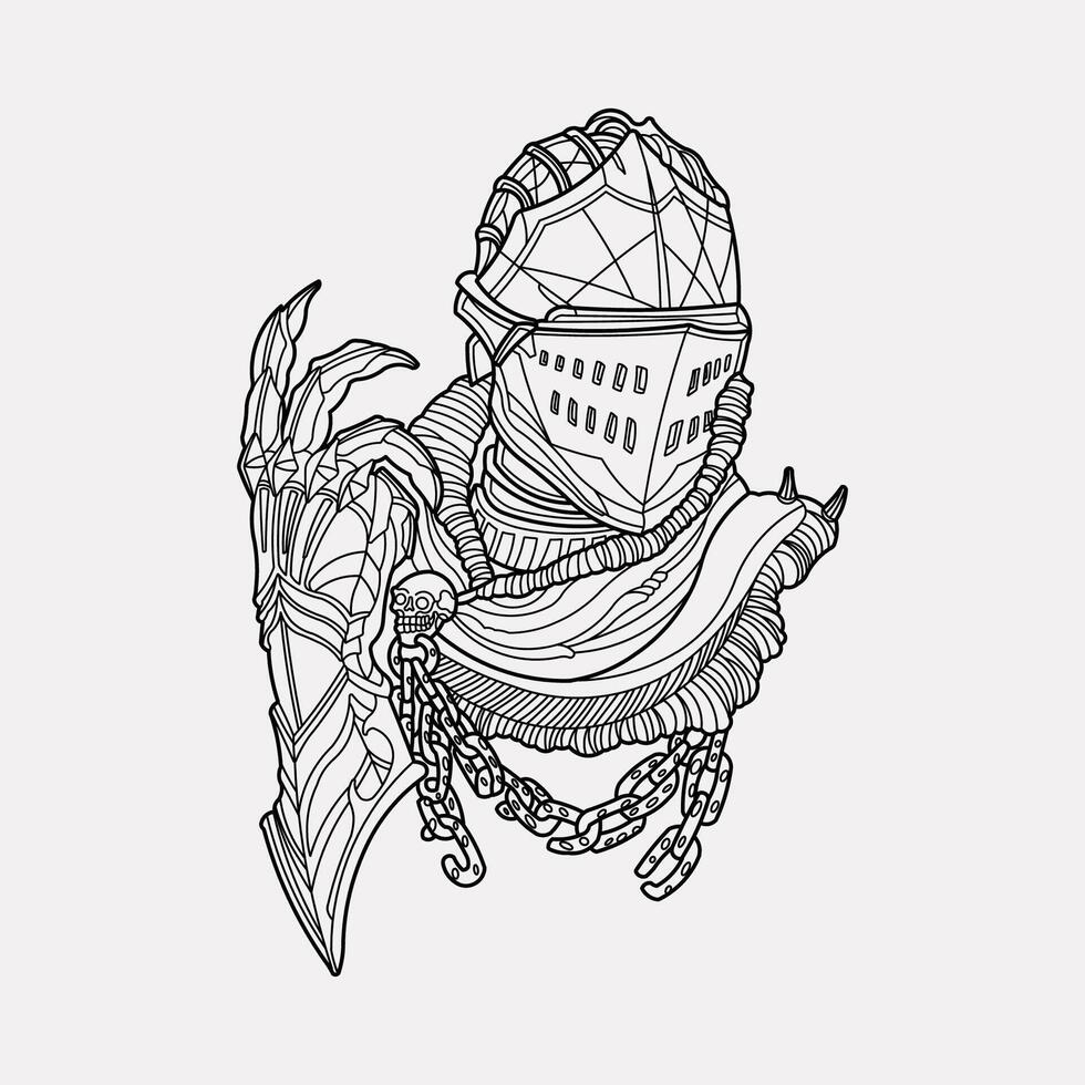 Knight warrior artwork drawing art illustration vector