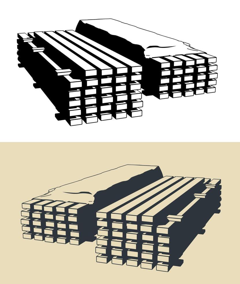 Construction boards illlustrations vector