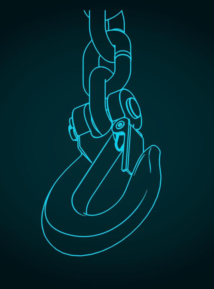 Slip hook grade close-up vector