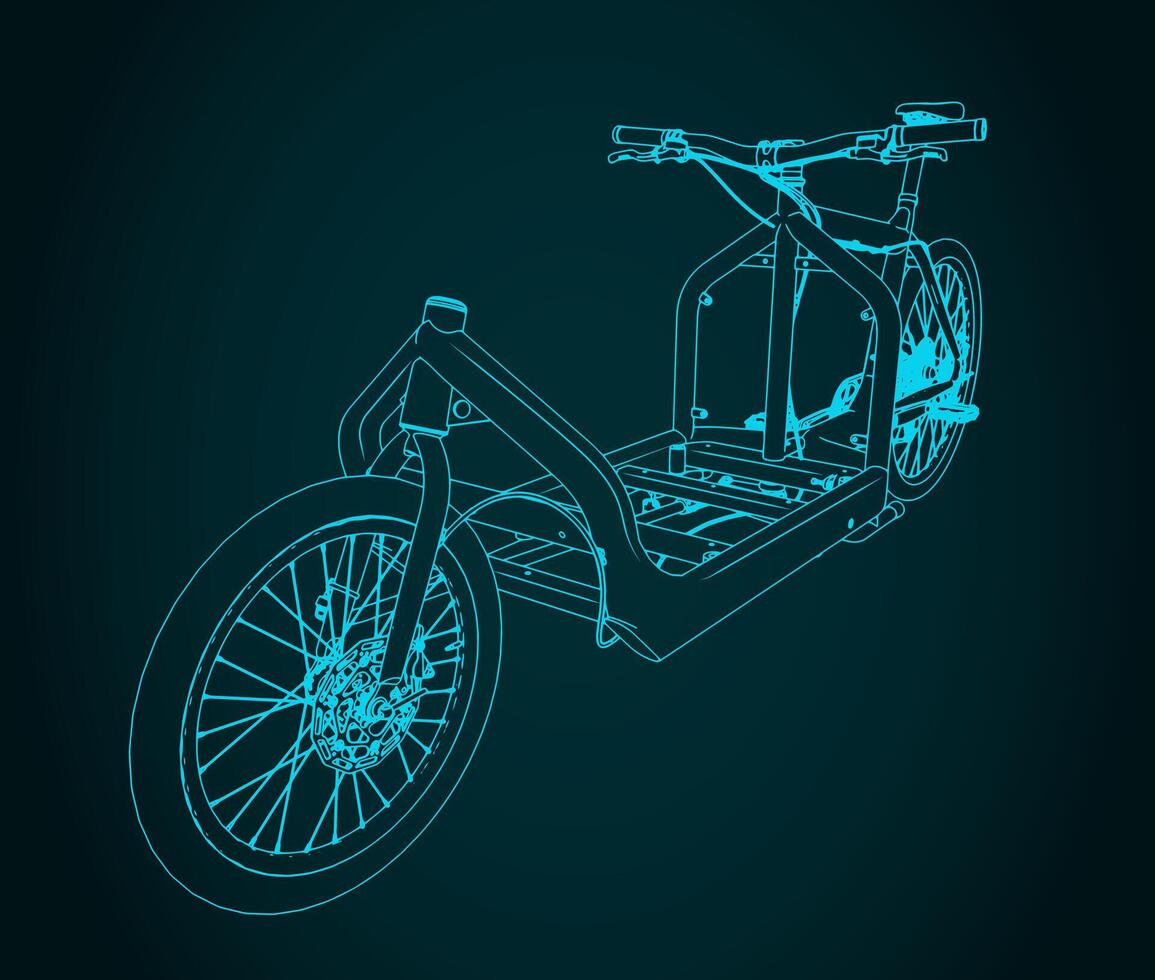 Cargo bike illustration vector