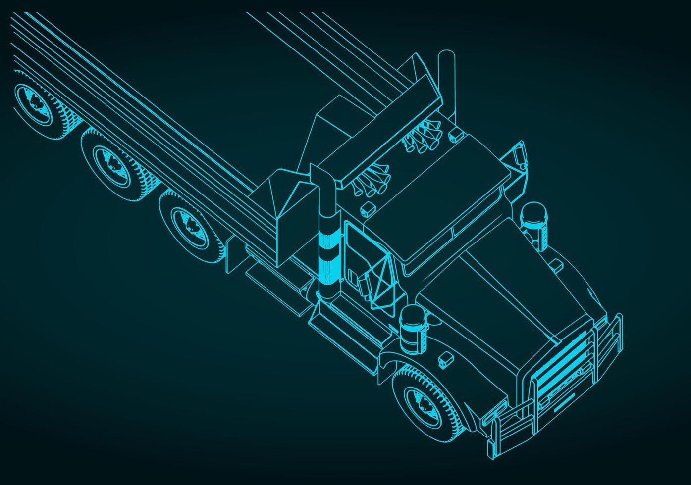 Dump truck close up vector
