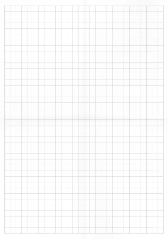 Squared paper sheet with folding effect. vector
