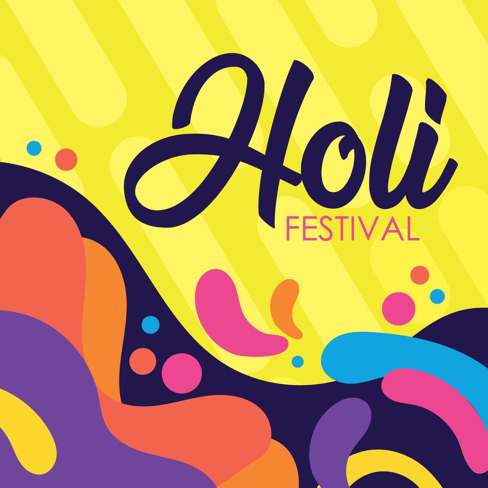 Holi carnival poster vector