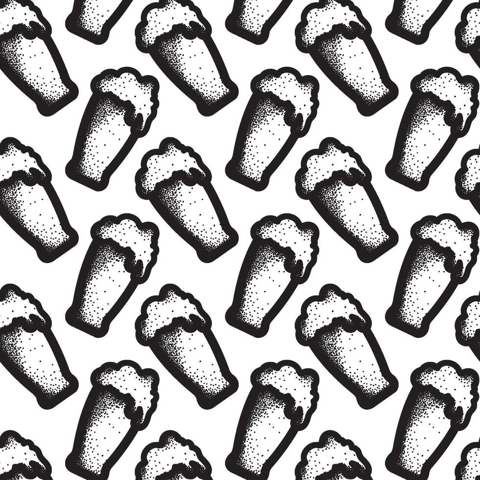 beers sketch icons Pattern background vector