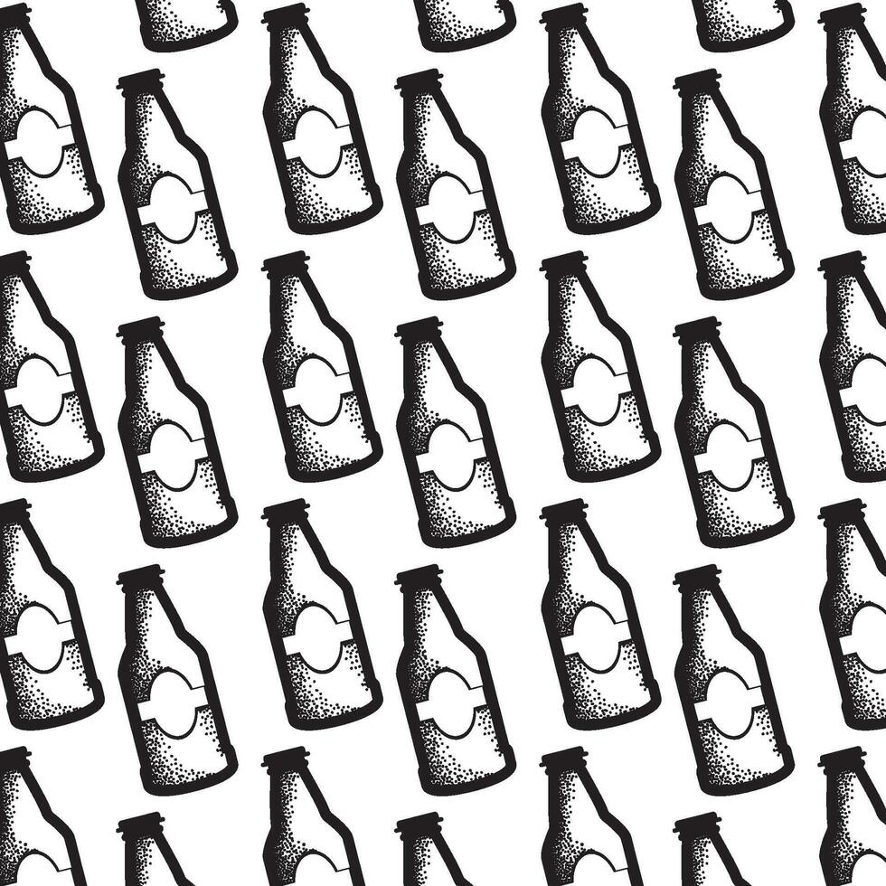beers sketch icons Pattern background vector