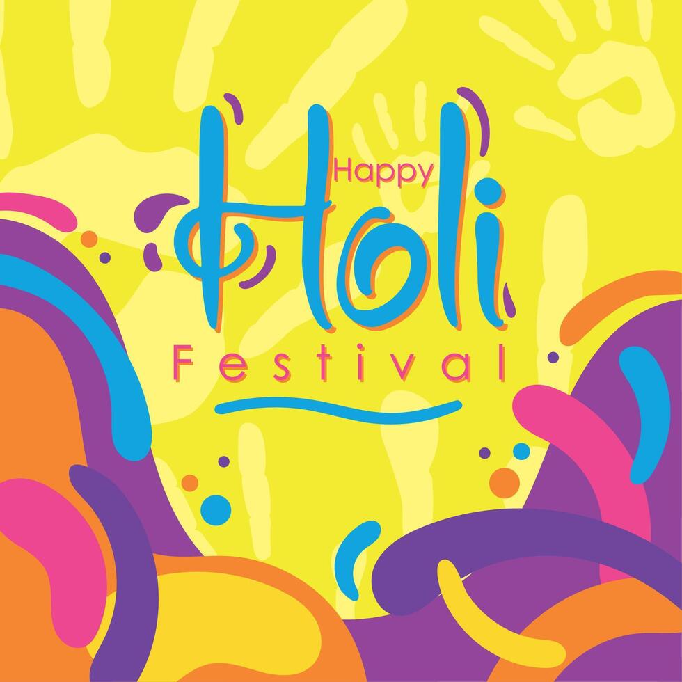 Holi carnival poster vector