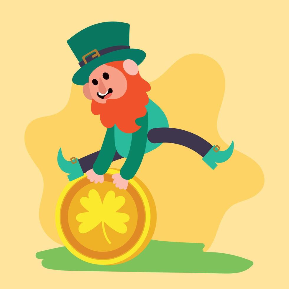 Traditional Irish elf cartoon vector
