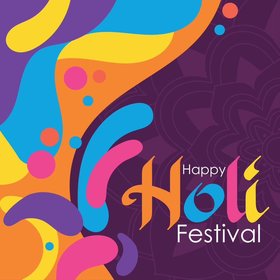 Holi carnival poster vector