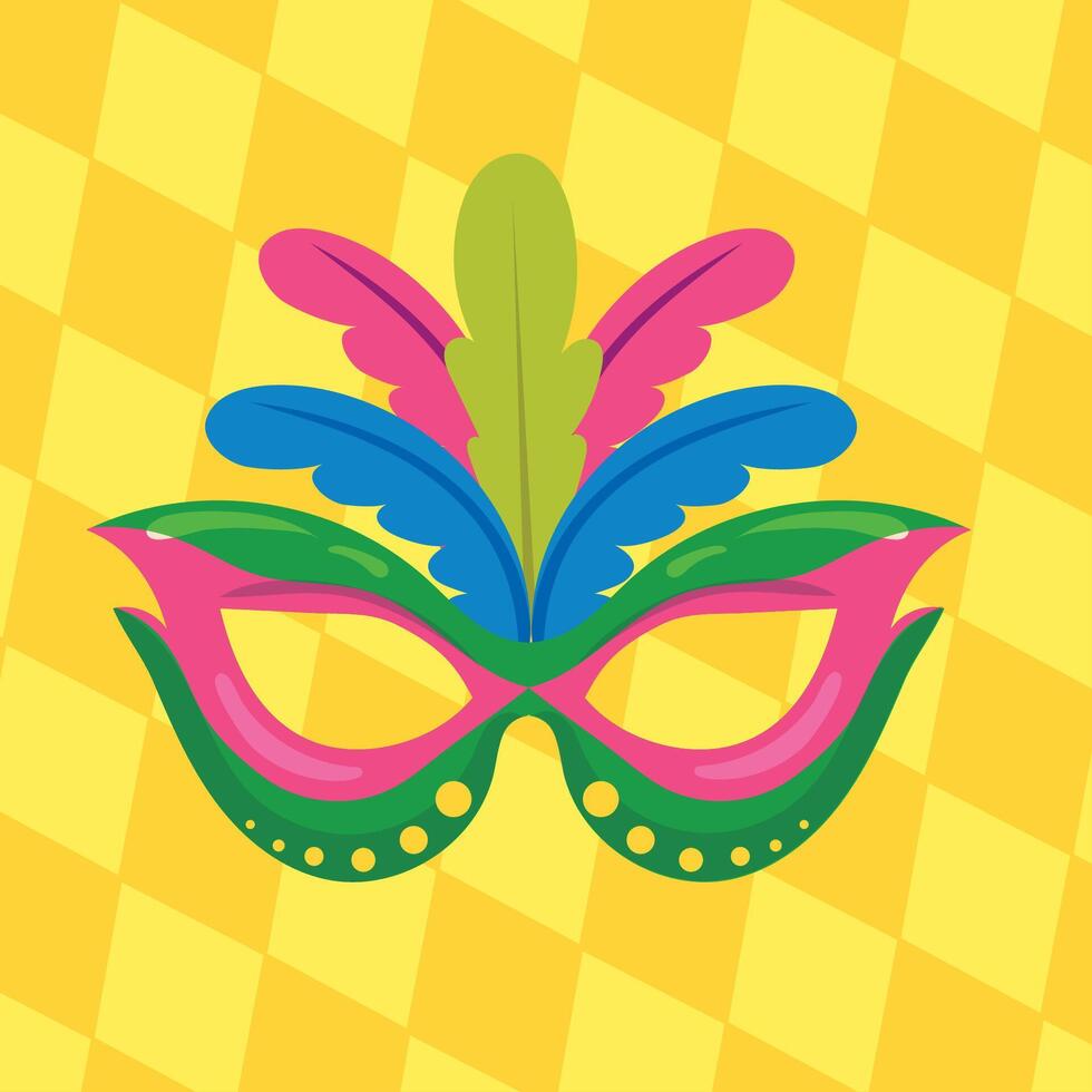 Colored carnival mask vector
