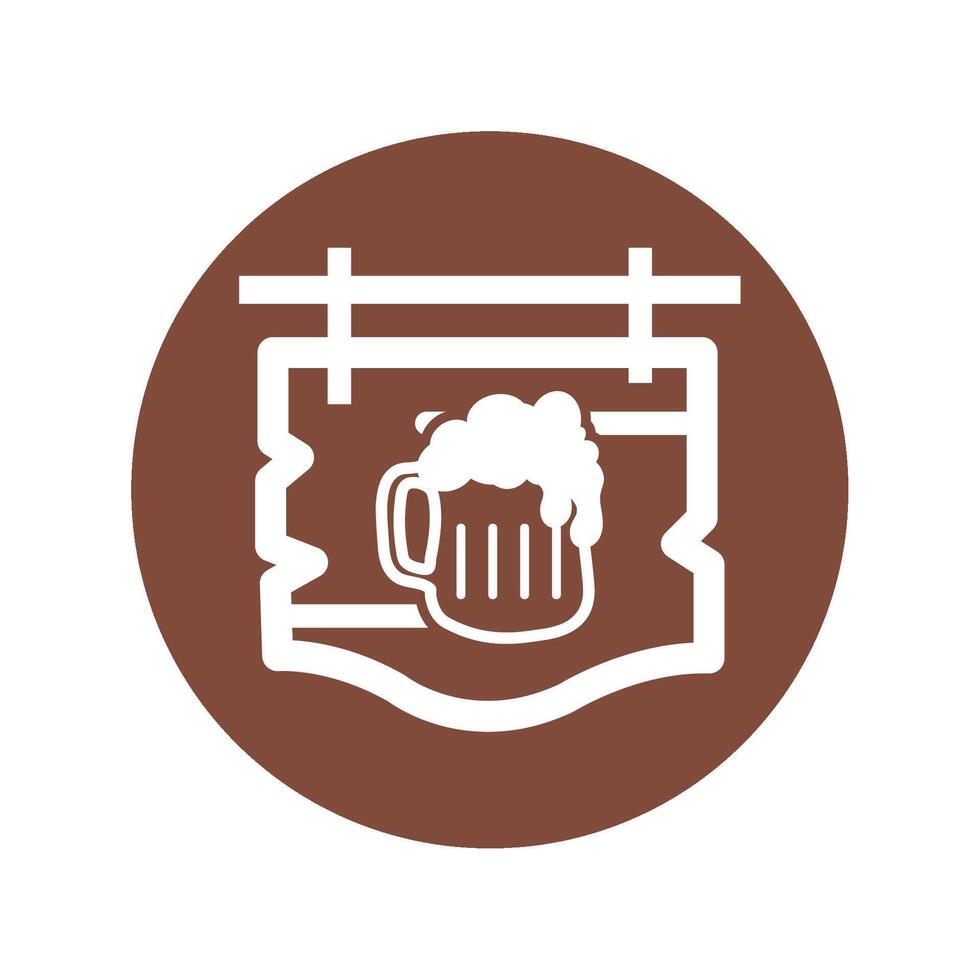 Isolated beer icon sticker vector