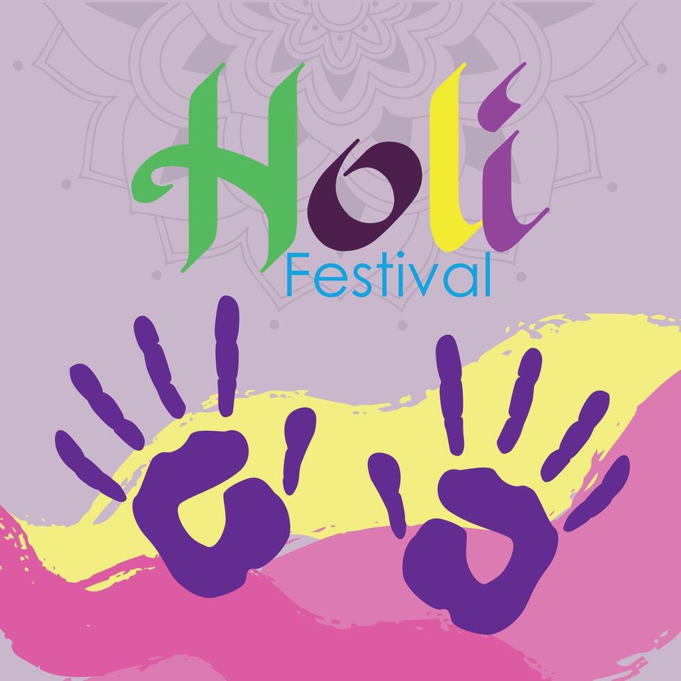 Holi carnival poster vector