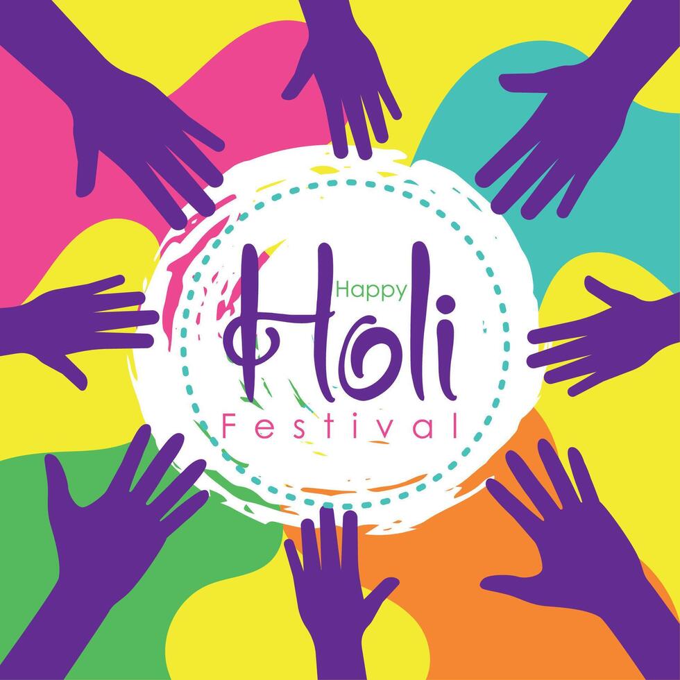Holi carnival poster vector