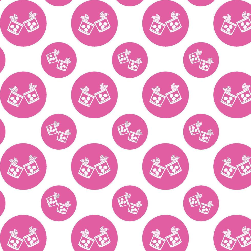 cocktail icon sticker Pattern background vector