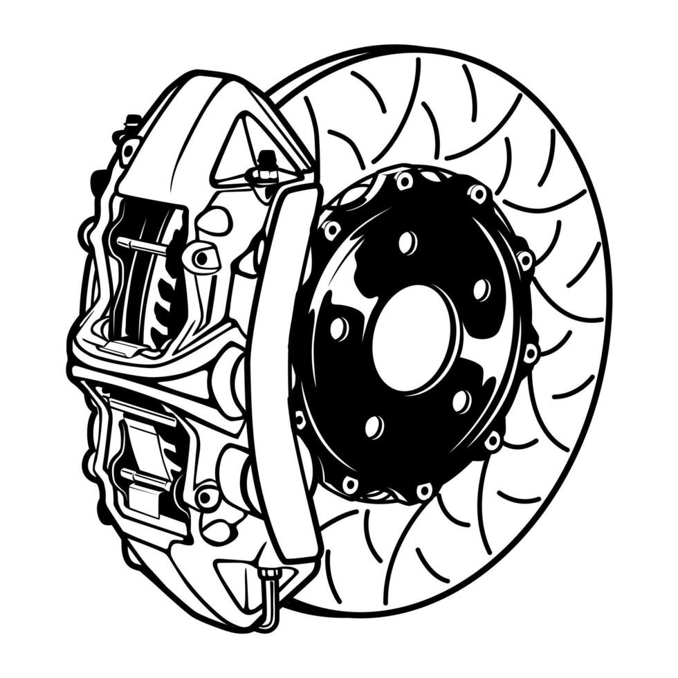 Car Disc Brake vector