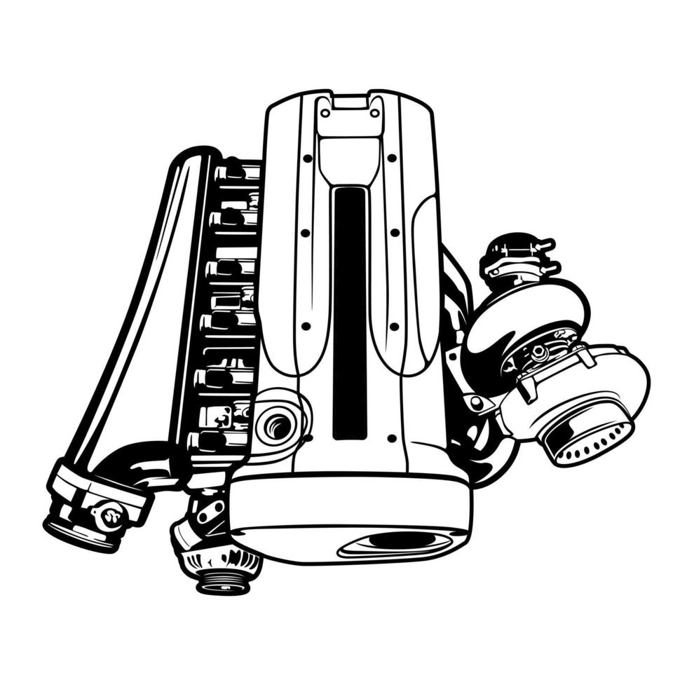 Car Engine Illustration vector