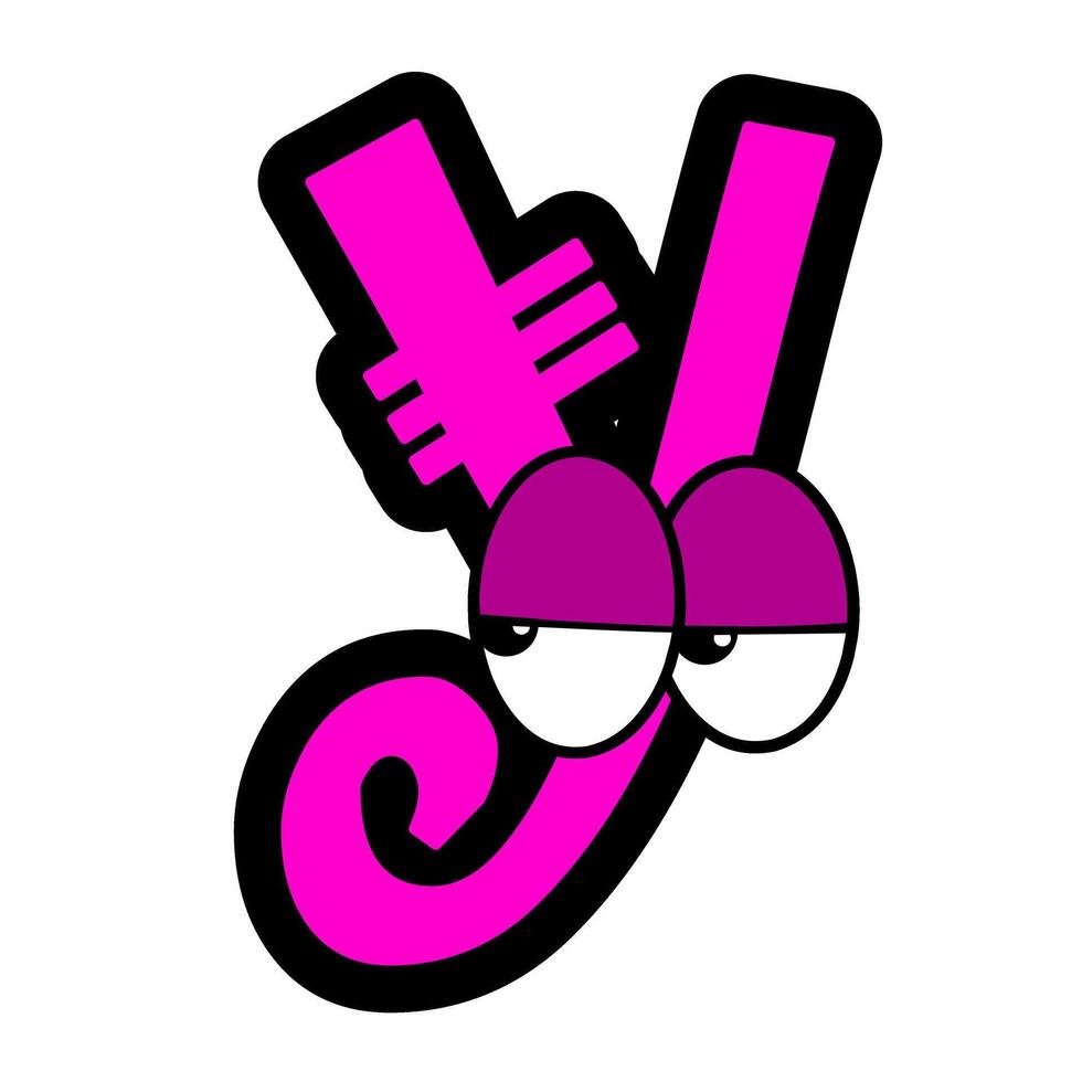 Custom doodle alphabet for illustrator and graphic designer vector