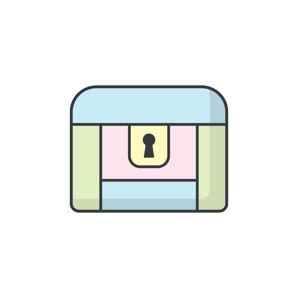 Treasure chest icon design templates simple and modern concept vector