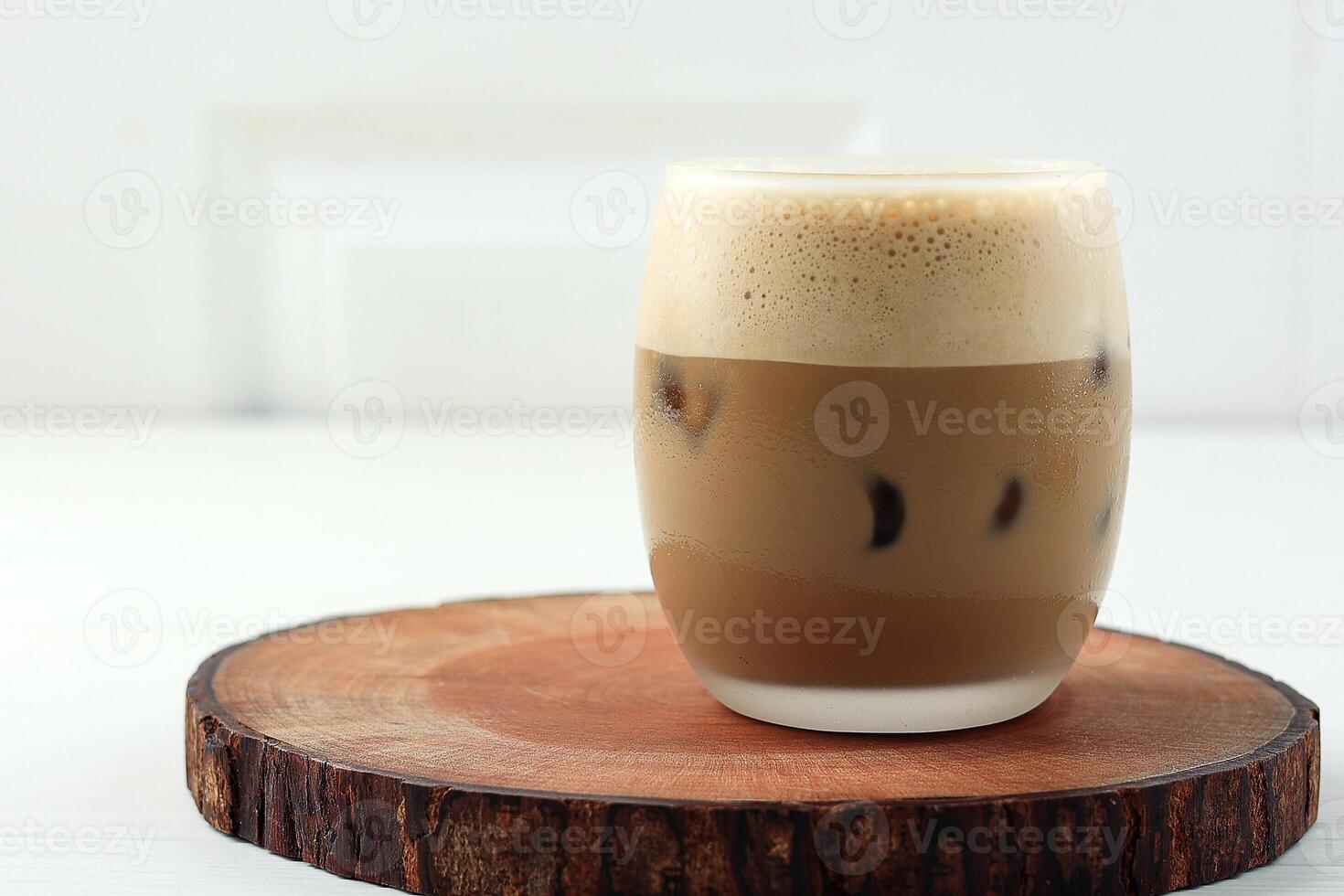 Iced Cappuccino with Foam on Top photo