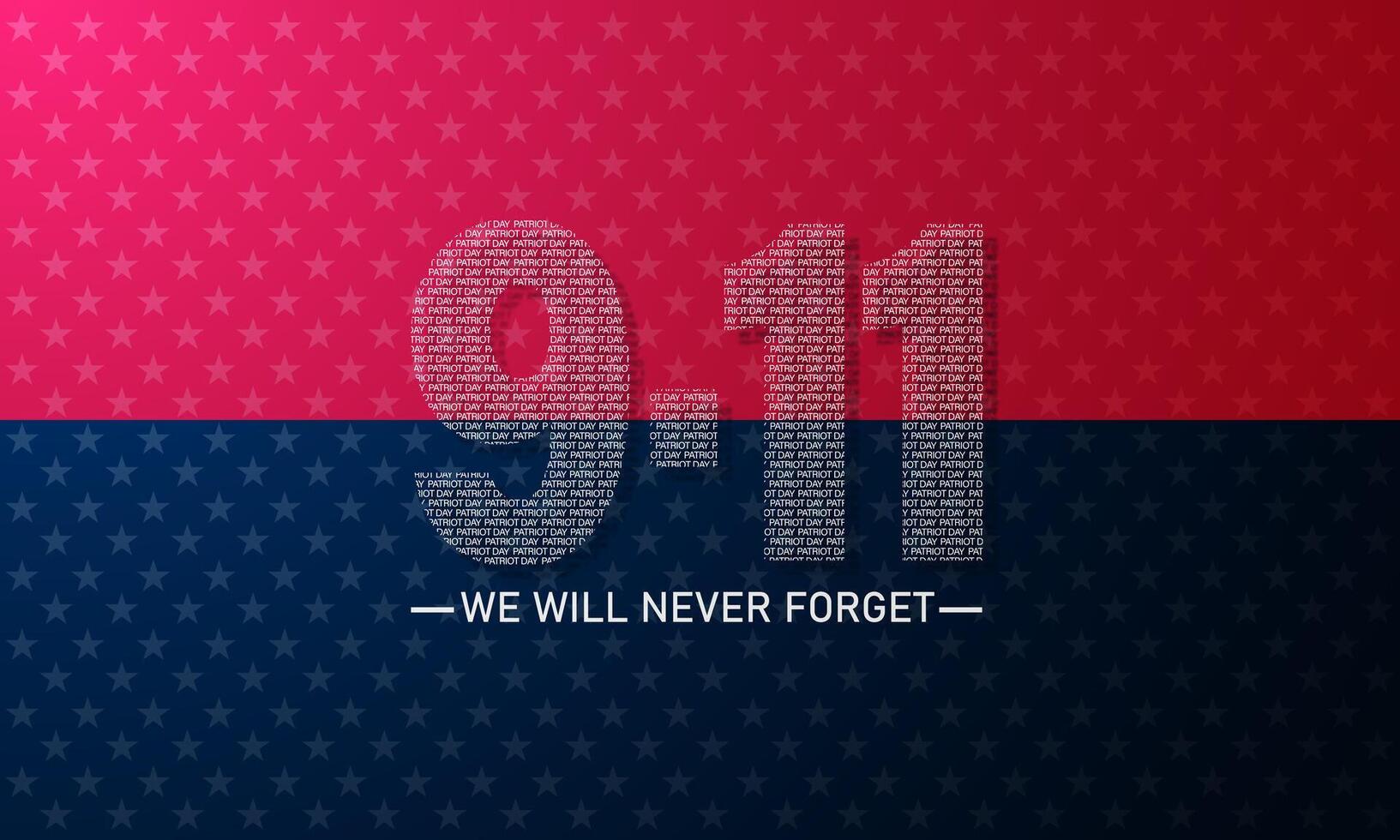 Patriot Day September 11th background illustration vector