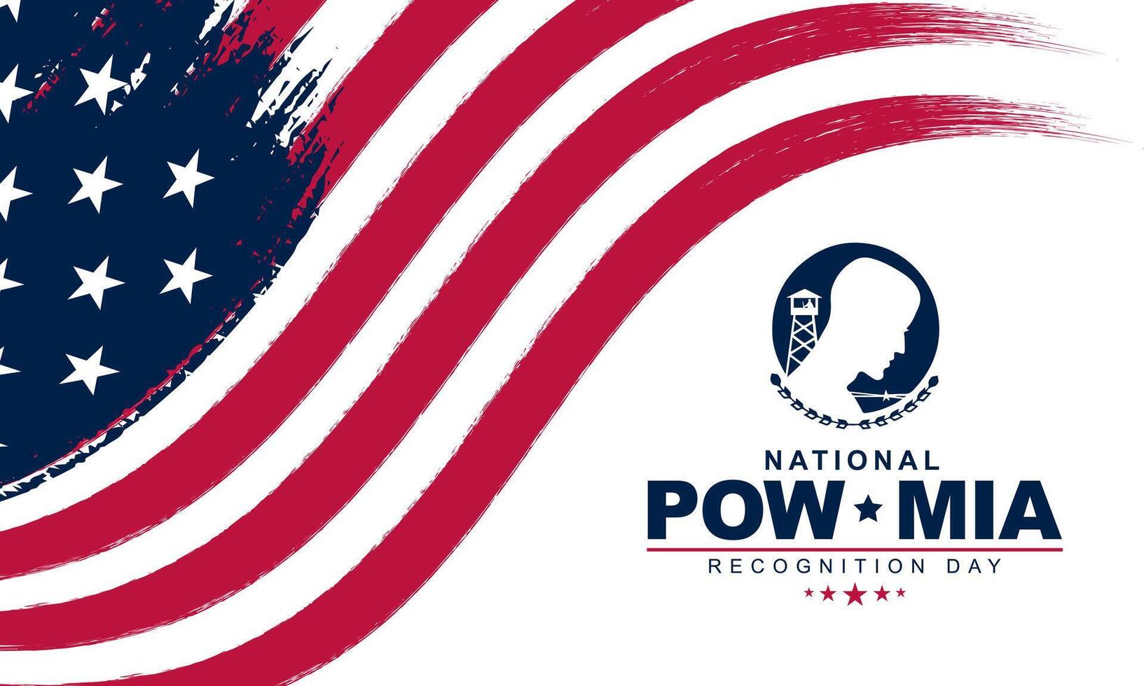 National POW MIA Recognition Day Background Illustration vector