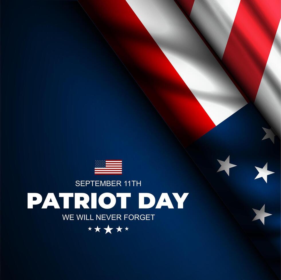 Patriot Day September 11th background illustration vector