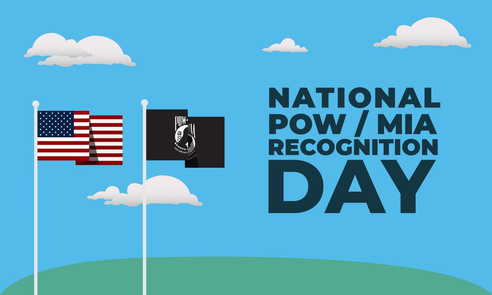 National POW MIA Recognition Day Background Illustration vector