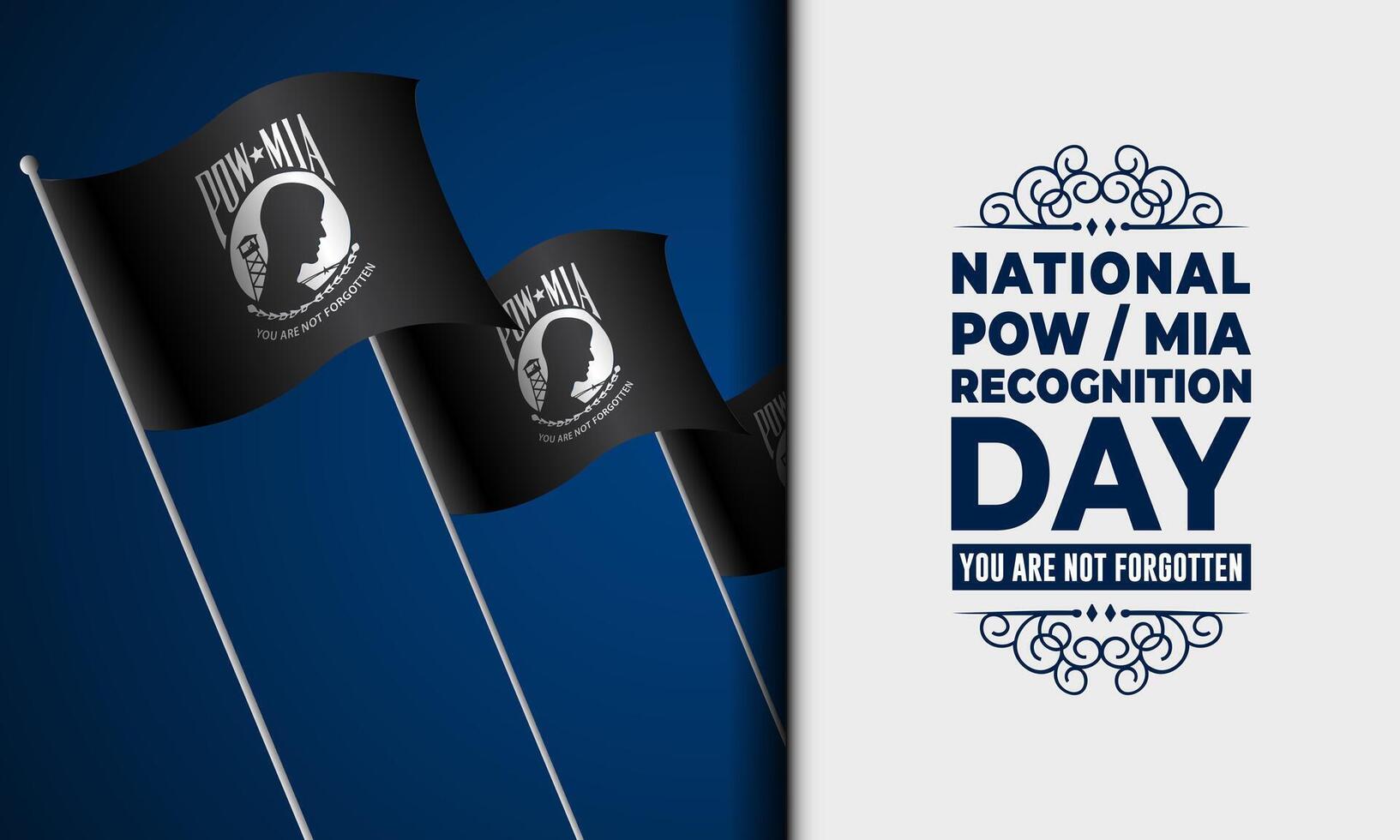 National POW MIA Recognition Day Background Illustration vector
