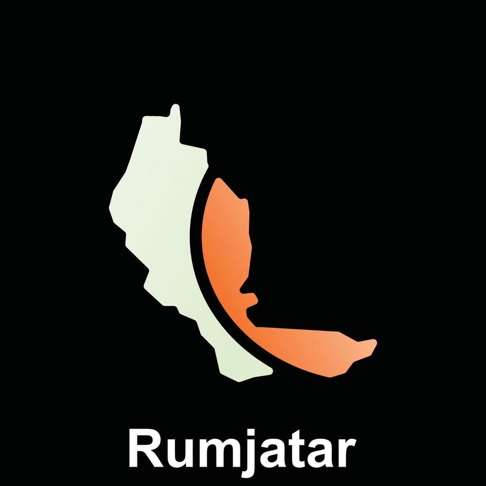 Map Of Rumjatar City Modern Simple, illustration design template vector