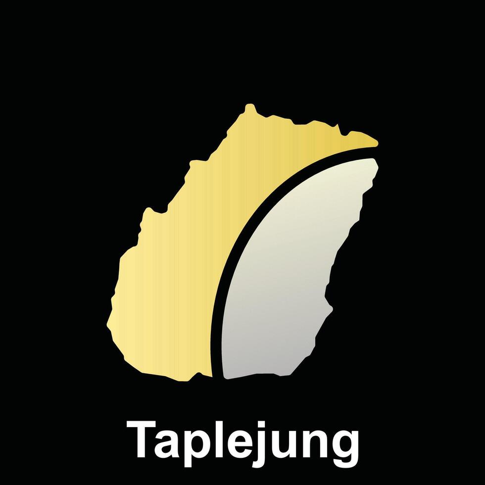 Map Of Taplejung City Modern Simple, illustration design template vector