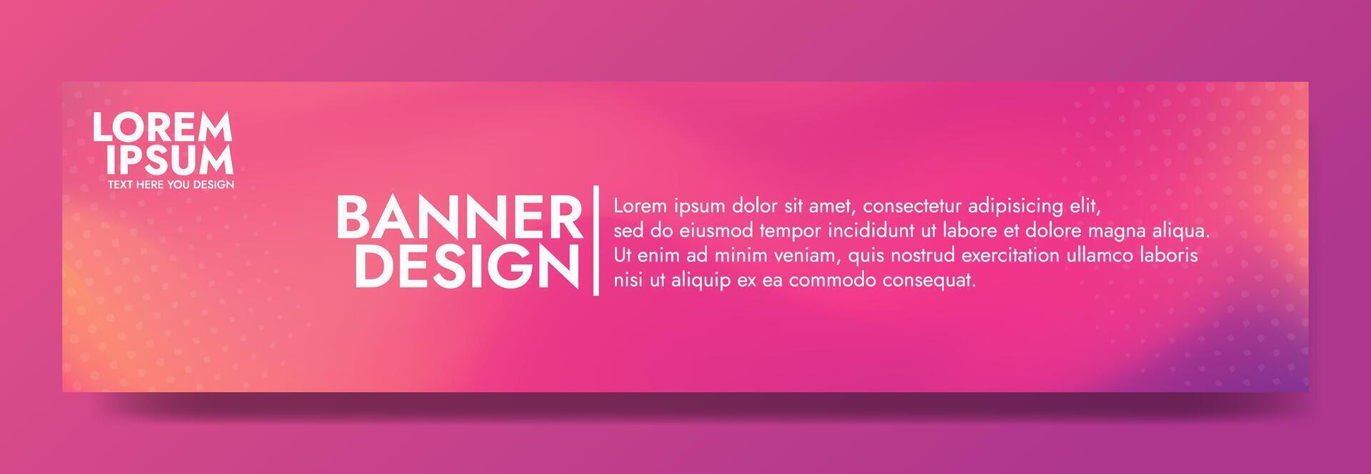 Gradient blurred banner in shades of orange and pink. Ideal for web banners, social media posts, or any design project that requires a calming backdrop vector