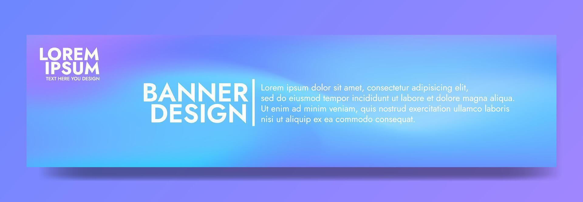 Gradient blurred banner in shades of purple and blue. Ideal for web banners, social media posts, or any design project that requires a calming backdrop vector