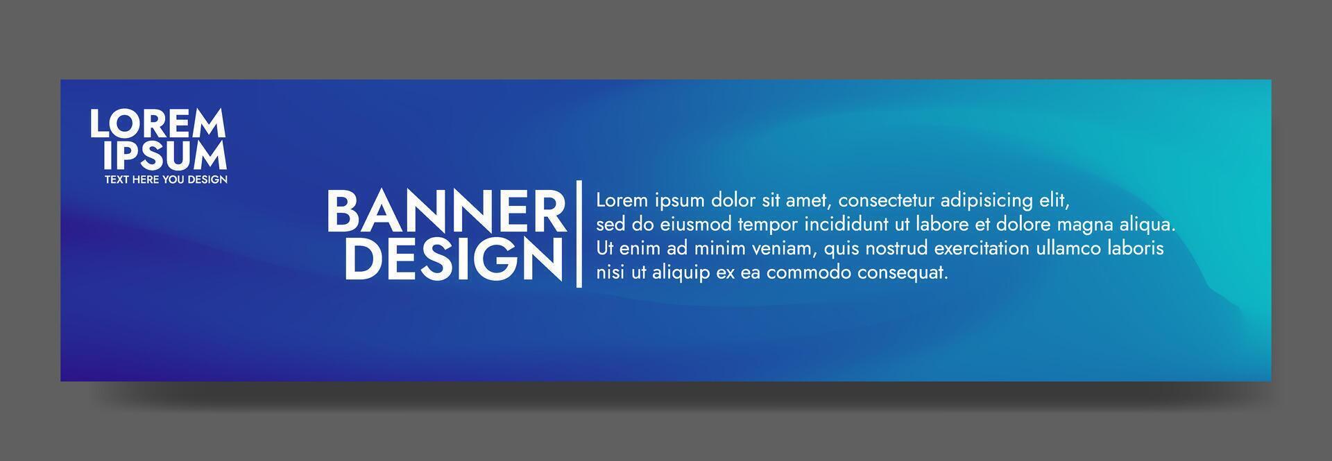 Gradient blurred banner in shades of green blue. Ideal for web banners, social media posts, or any design project that requires a calming backdrop vector